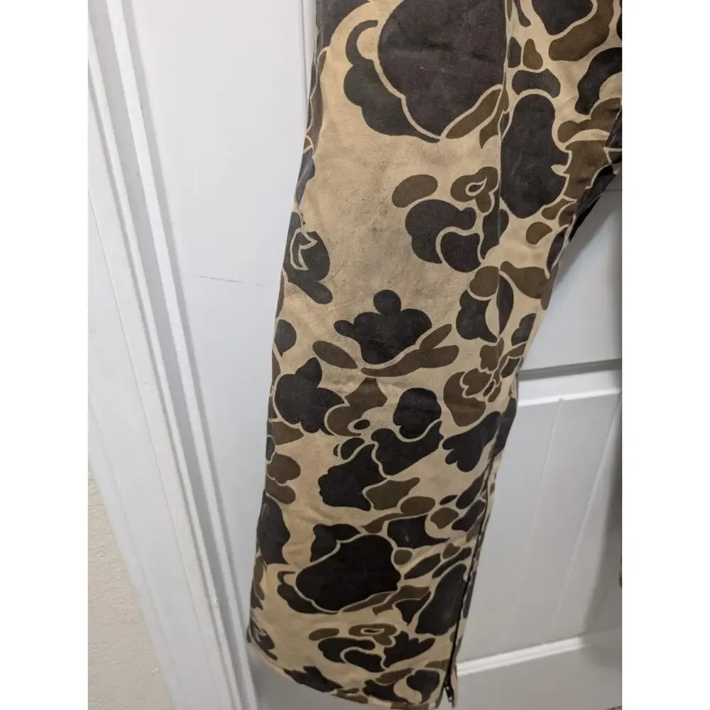 Vtg GORETEX Fishing Hunting Camo Rain Pants Mens Large Regular Made In USA